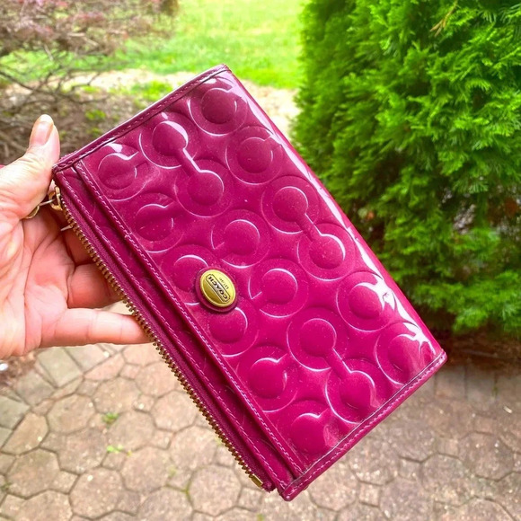 Coach Handbags - Coach CC Monogrammed Wristlet/Wallet